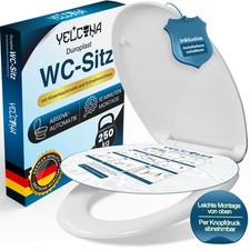Weiß WC-Sitz Duroplast mit Absenkautomatik  ...