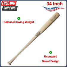 Louisville Slugger 34 Inches Genuine MIX Unfinished Natural Wood Baseball Bat