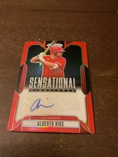 2025 Panini Prizm L.A.Angels Alberto Rios Sensational Color Number Autograph 