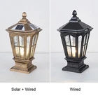 Garden Pillar Lights Solar LED Pillar Lamps Outdoor Post Lighting Yard Post Lamp