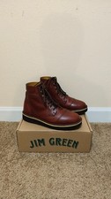 Jim Green Numzaan Walnut Veg Tan Boots - Mens Size 10.5 - Vibram 2021 Upgrade