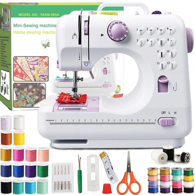 Kids Sewing Machine with 12 Builtin Stitches, 2Speed Foot Pedal, 32Color Sewi...