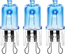 3 Pack UVA UVB Reptile Light Halogen Bulbs Beads Heat Lamp 25 Watt Day Blue