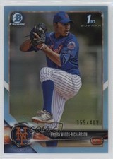 2018 Bowman Draft Chrome Sky Blue Refractor 355/402 Simeon Woods Richardson h7i