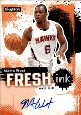 2008 SKYBOX MARIO WEST FI-MW MINT FRESH INK AUTOGRAPH BASKETBALL ATLANTA HAWKS