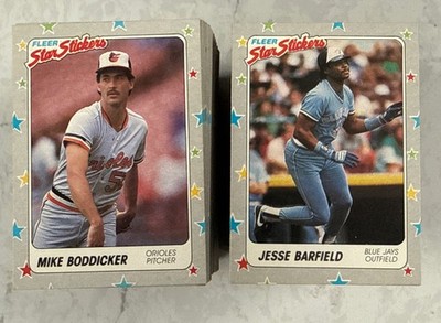 1988 Fleer Star Stickers Baseball #s 1-132 -You Pick- MLB Trading Cards