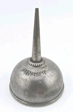 VINTAGE SINGER SEWING MACHINE OIL CAN 2" DIA X 3" TALL.