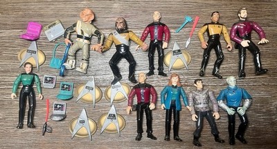 Lot Vintage Star Trek Next Generation Loose Action Figures Playmates Toys 1993