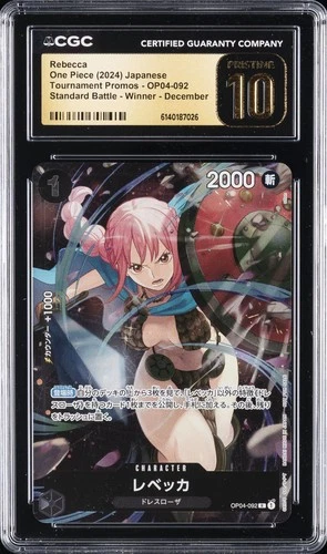 2024 ONE PIECE JAPANESE STANDARD BATTLE #OP04-092 REBECCA CGC 10 PRISTINE