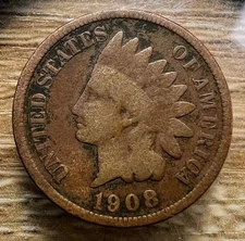 1908 Indian Head Cent - Actual Coin Shown - Free Shipping & Tracking INV#10