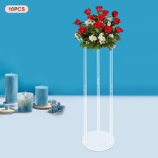 10pcs 80cm Acrylic Artificial Flower Vase Stand Wedding Centerpieces Decoration