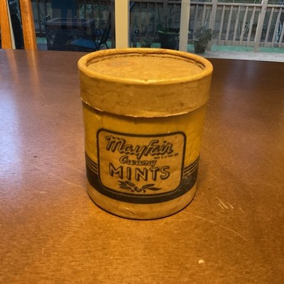 Rare 1940 s Seattle Mayfair Candy Co Mint Box Waxed Cardboard
