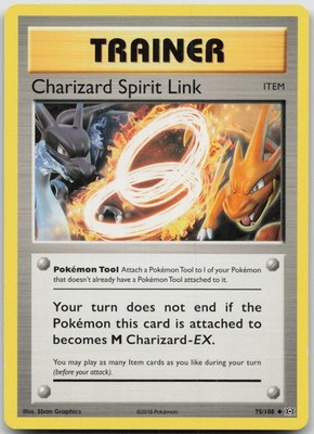 Charizard Spirit Link Uncommon XY - Evolutions 75/108 LP 5ban Graphics