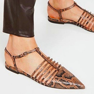 NWT$725 Stella McCartney Python Cage Ballet Flats Shoes Sz 38