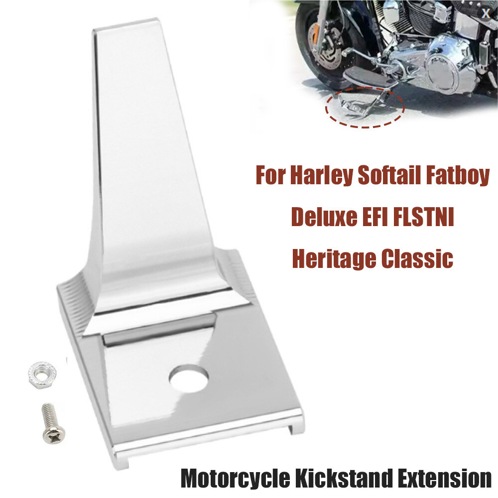 Chrome Kickstand Side Stand Extension For Harley Softail Fatboy