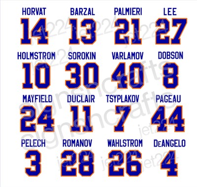 NY Islanders STICKER DECAL Barzal Lee Palmieri Horvat Dobson Varlamov Duclair +