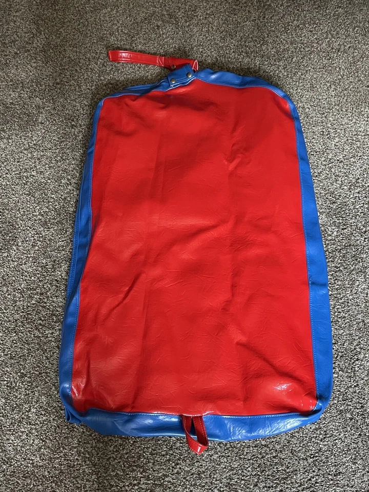 Maleta de equipaje de mano vintage de vinilo PGA Golf lado blando roja blanca azul EE. UU. Foto 4 de 4