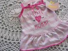 pink LOVE MY MOMMY Dog Dress XS S M New medium small