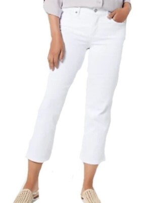 NYDJ SZ 00 Capri COOL EMBRACE Jean LIFTING STRETCH White DBL SNAP NWT