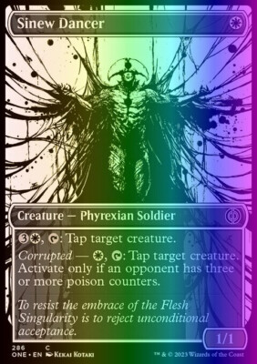 MTG Magic the Gathering Sinew Dancer (286/530) Phyrexia All Will Be One LP FOIL