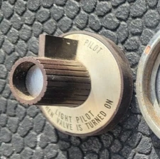 Vintage Stove Parts Magic Chef Airstream Camper Oven Pilot On Knob Gold Brown 