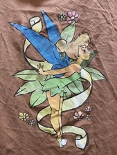 Tinkerbell long sleeved t shirt, large, cotton