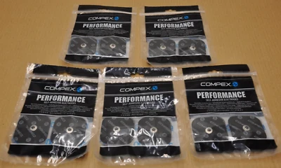 10 Packs of 4 Compex Performance Self Adhesive Electrodes Snap Connector 42215