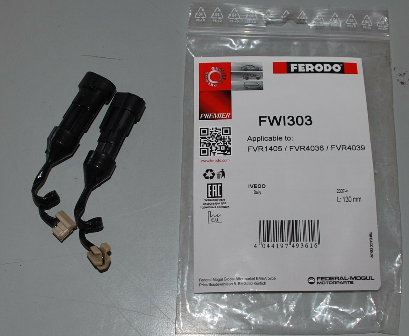 FWI303 FERODO CONTATTO SEGN USURA PASTIGLIE FRENO PER IVECO DAILY IV V