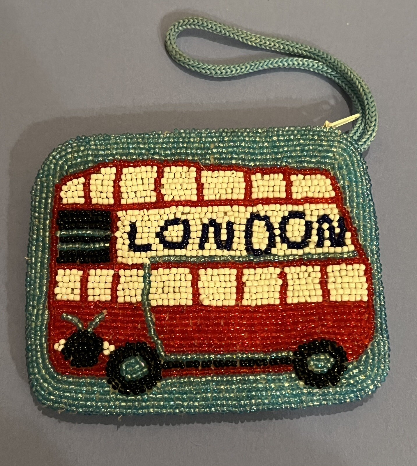 Vintage London England Double Decker Bus Beaded Wrist… - Gem