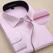 Camisas Mens Dress Shirts Luxury Casual Slim Fit Long Sleeve Multicolor Shirts