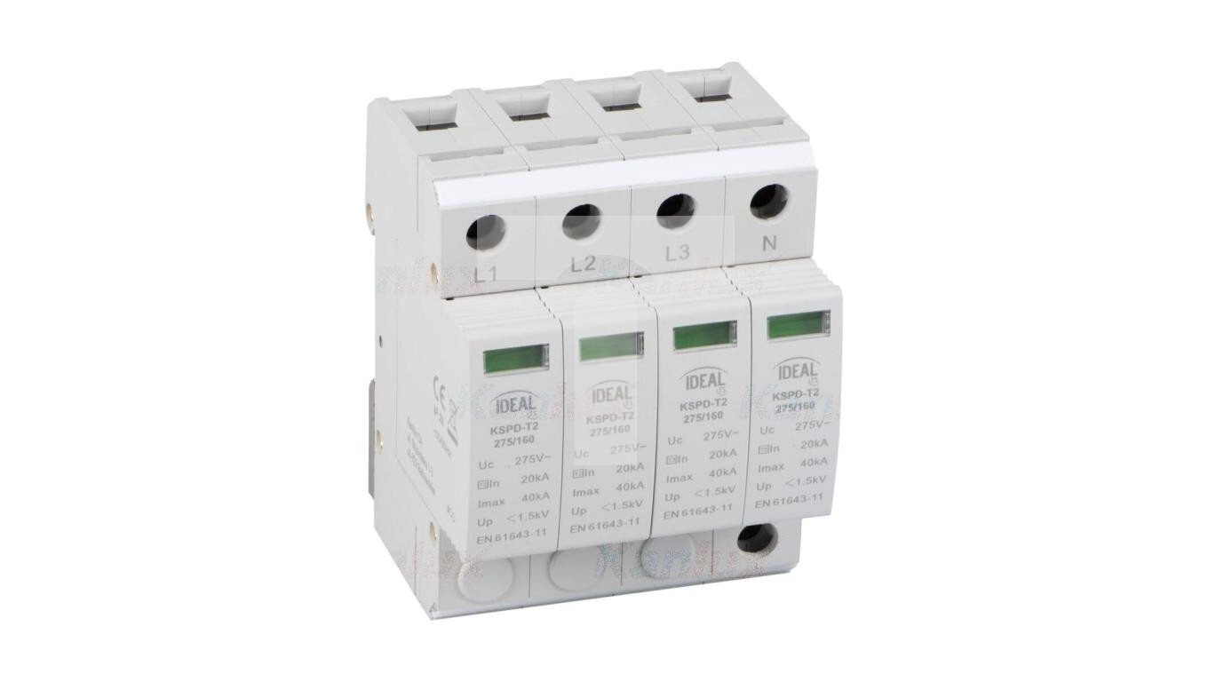 Surge arrester C Type 2 3P+N 20kA 1.5kV KSPD-T2 275/160 3P+N 36312 /T2UK