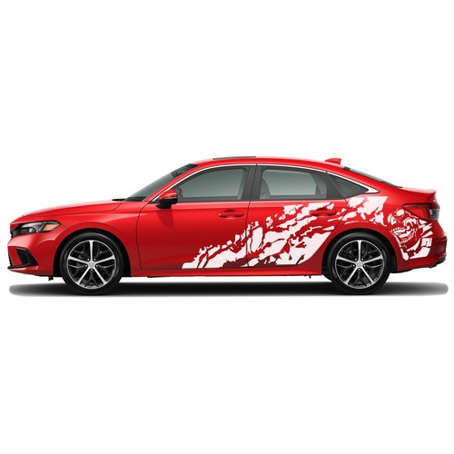 Nightmare graphics stickers decal compatible with Honda Civic - Foto 8 di 15