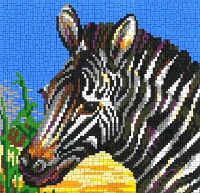 Mini Stecksystem Zebra ca. 4.400 Teile mit XXL-Steckvorlage Nr. 42215