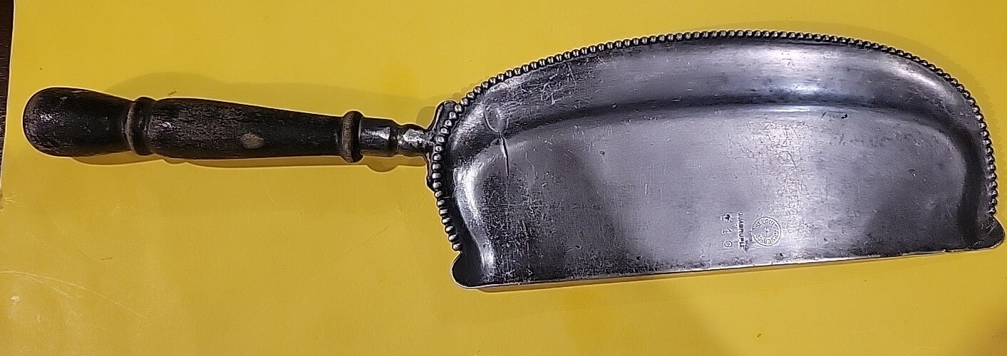 Antique Silver Plate Silent Butler Metal Crumb Catcher St Louis Silver Co