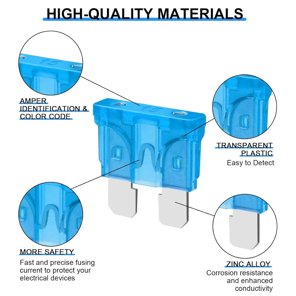 330 Car Fuses Assortment Kit Universal Blade Fuses Standard & Mini & Low Profile - Изображение 4 из 4