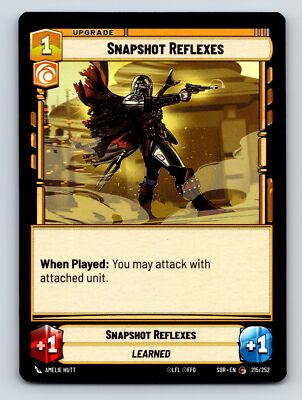Snapshot Reflexes Mandalorian Upgrade Card With Learned Ability