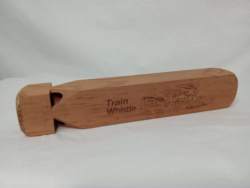 Wooden Train Whistle Dickerson's Siler City NC ~Keepsake~Collectible~Souvenir~
