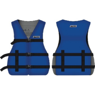 Blue Adult Sized Type III PFD Life Vest for Boats, Water Sports