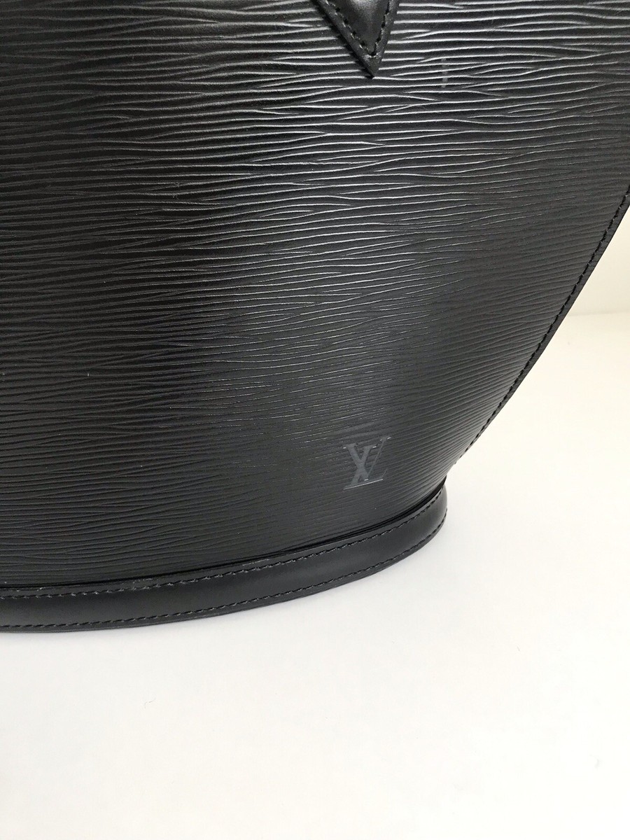 Authentic LOUIS VUITTON Black Epi Leather Saint Jacques PM Tote