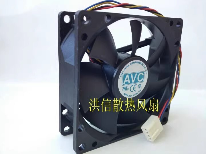 AVC DL08025R12U 8025 DC12V 0.50A 4-Pin PWM Speed Control Cooling Fan