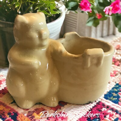 Shawnee Yellow  PIG  with Barrel Small Succulent Planter BB13