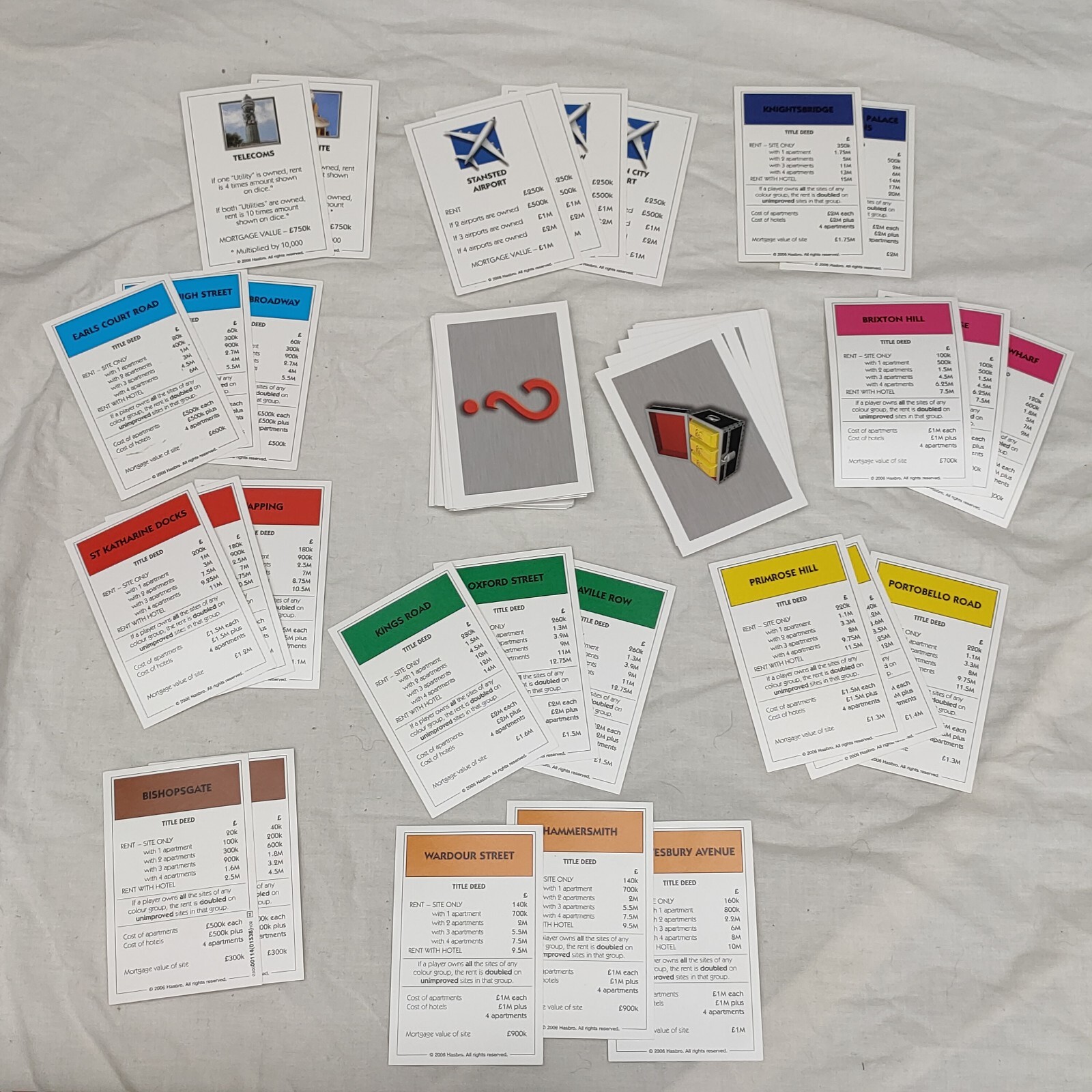 Monopoly Here & Now 2006 Replacement Parts Chance Cards Community Property