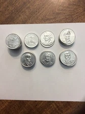 Shell's 1968 Famous Facts & Faces Coins  lot of 32