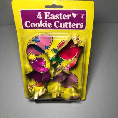 Vintage Easter Cookie Cutters Set of 4 Cutters by Fox Run Craftsmen 3554 USA New