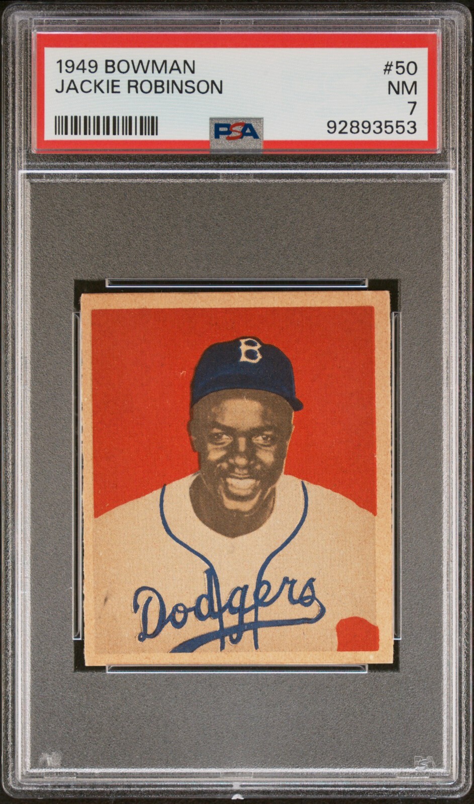 1949 Bowman #50 Jackie Robinson PSA 7 *Fresh Slab*