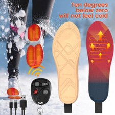 Electric Heated Shoe Insoles Foot Warmer Feet Battery Ski Boot Warm Socks