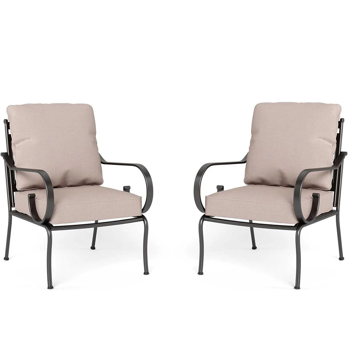 Metal patio online chair with cushion