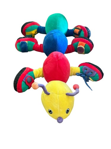 Aurora Baby Caterpillar Learning Plush Squeak Sensory Rattle Crinkle Toy 18"