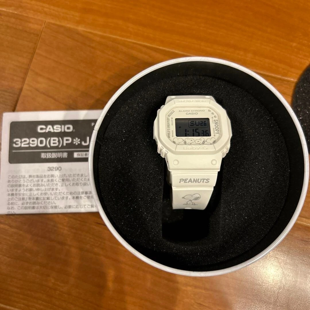 PEANUTS x CASIO BABY-G PEANUTS Snoopy 70th Anniversary Model Watch White