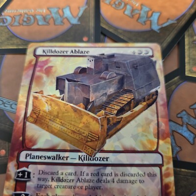 Killdozer Ablaze Magic The Gathering Card - Mtg Planeswalker - Holographic  | eBay